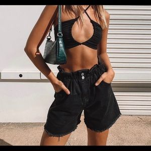 Princess Polly {never worn} paper bag denim shorts